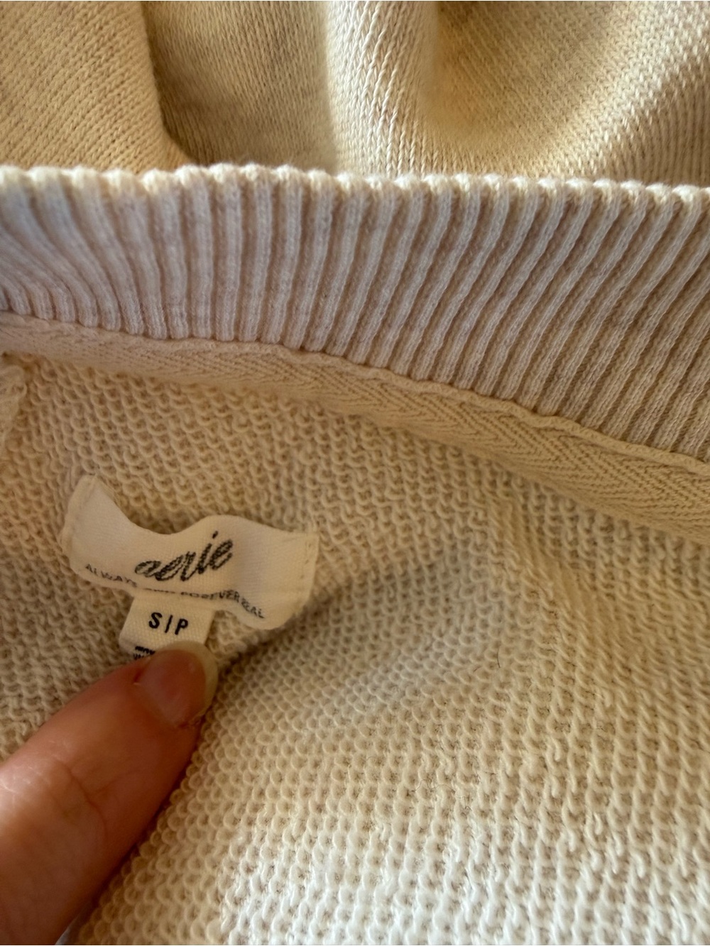 Aerie Big Chill Crewneck Sweatshirt with Bow size Womens Small - Picture 4 of 6